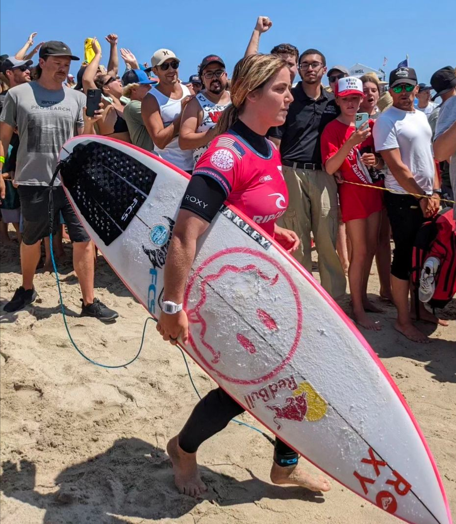 San Clemente's Caroline Marks took home a gold in women's surfing for Team USA