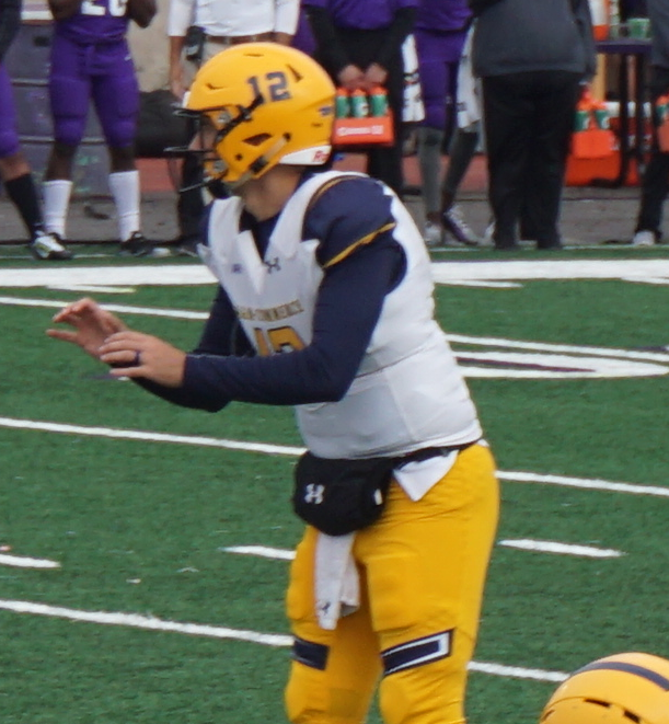 Perez was a standout quarterback for the Texas A&M-Commerce Lions from 2015 to 2017. Photo: Michael Barera
