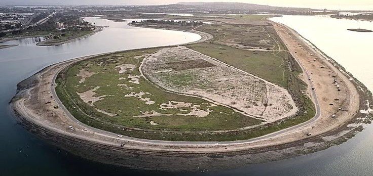 A bird's eye view of Fiesta Island